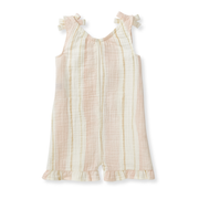 Pacific Stripe Organic Girl Romper